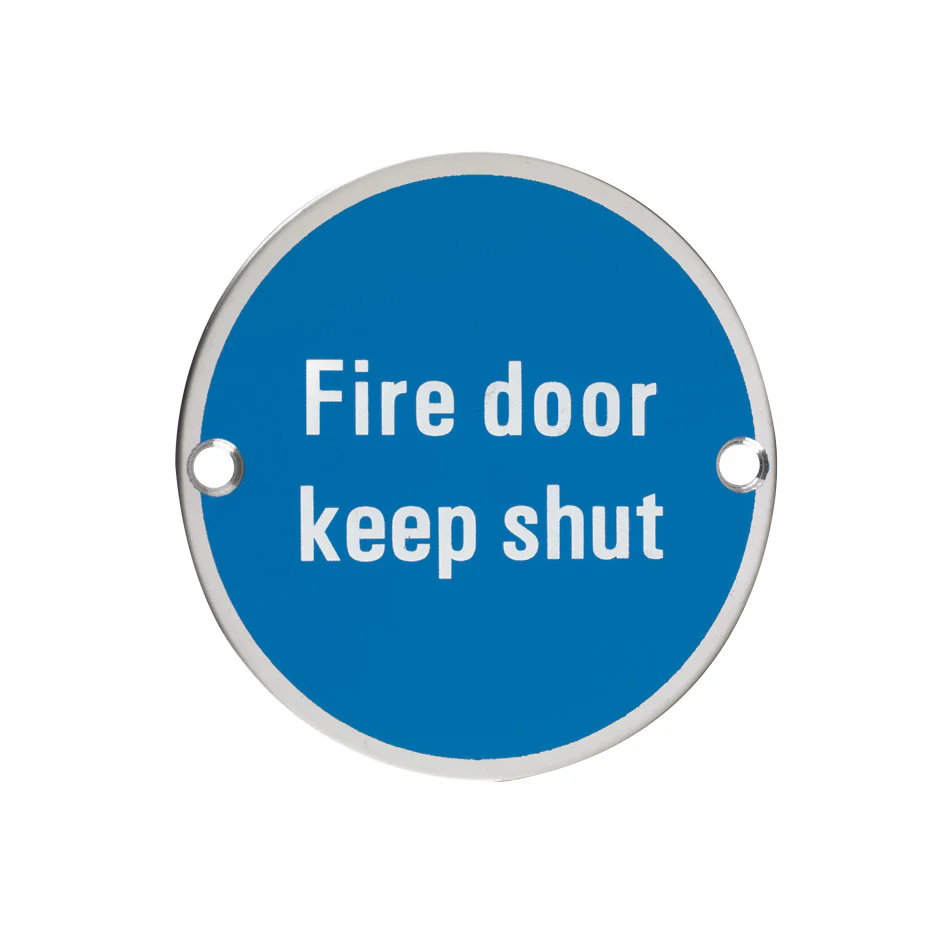Signage - Fire Door Keep Shut - 76mm dia - Image 9