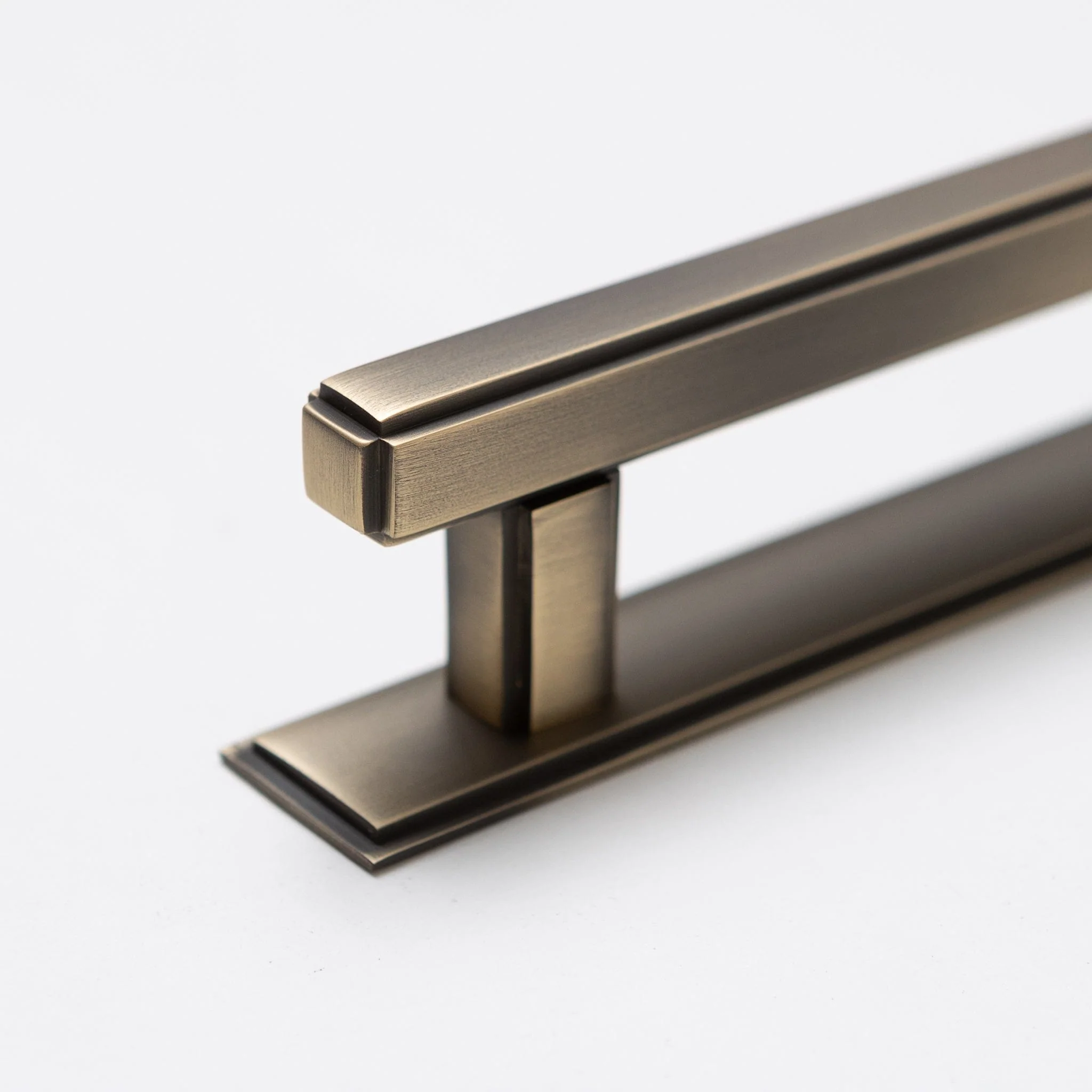 Solid Brass Art Deco Kitchen Pull Handles & Knobs with Backplates - Antique Brass Finish - Image 5