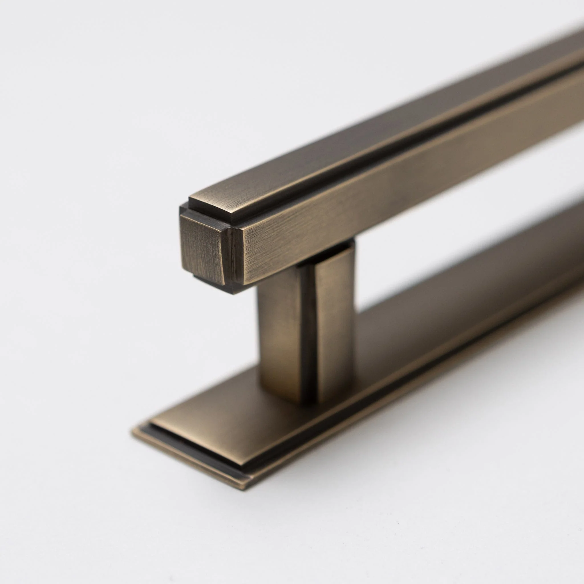 Solid Brass Art Deco Kitchen Pull Handles & Knobs with Backplates - Antique Brass Finish - Image 8