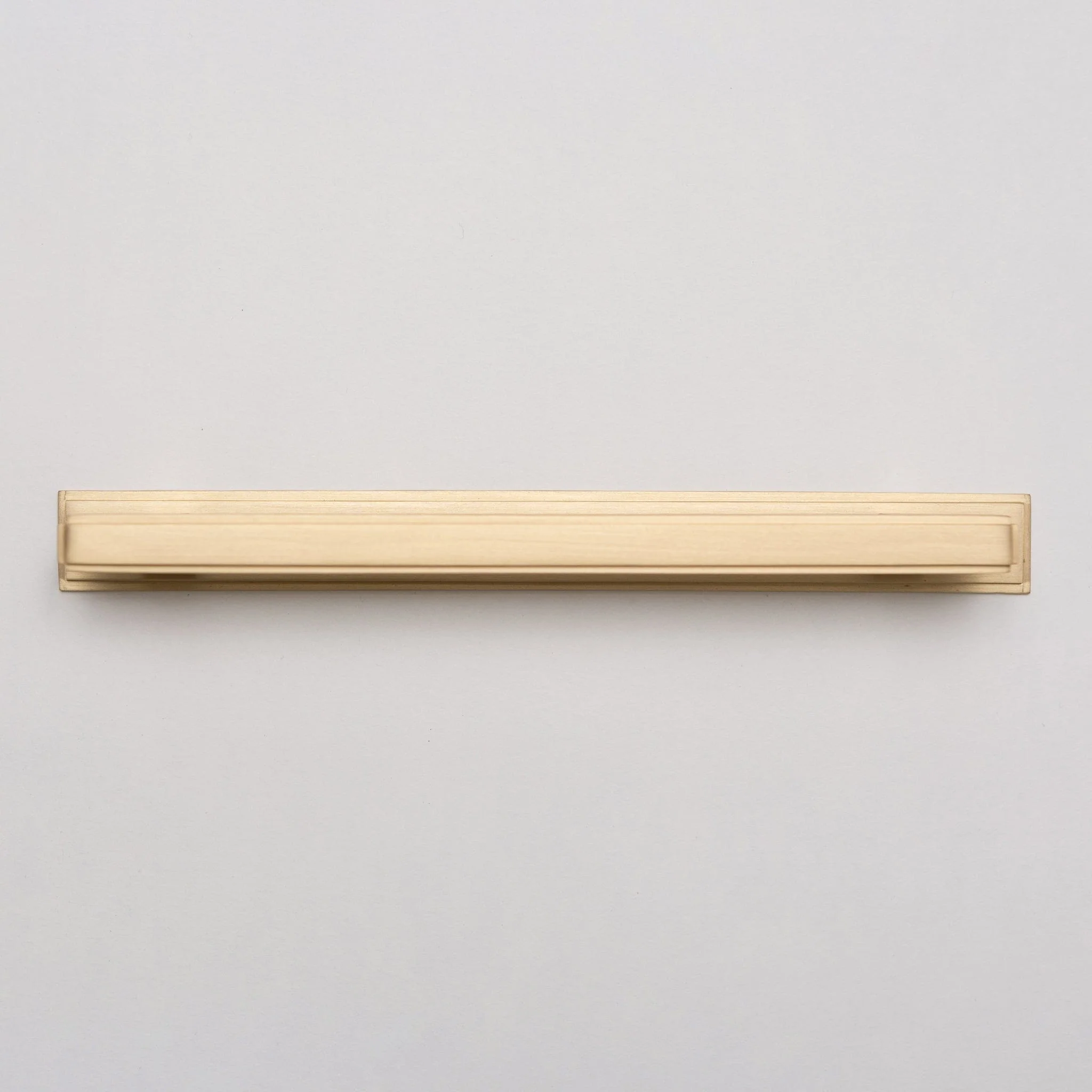 Solid Brass Art Deco Kitchen Pull Handles & Knobs With Backplates - Satin Brass Finish - Image 3