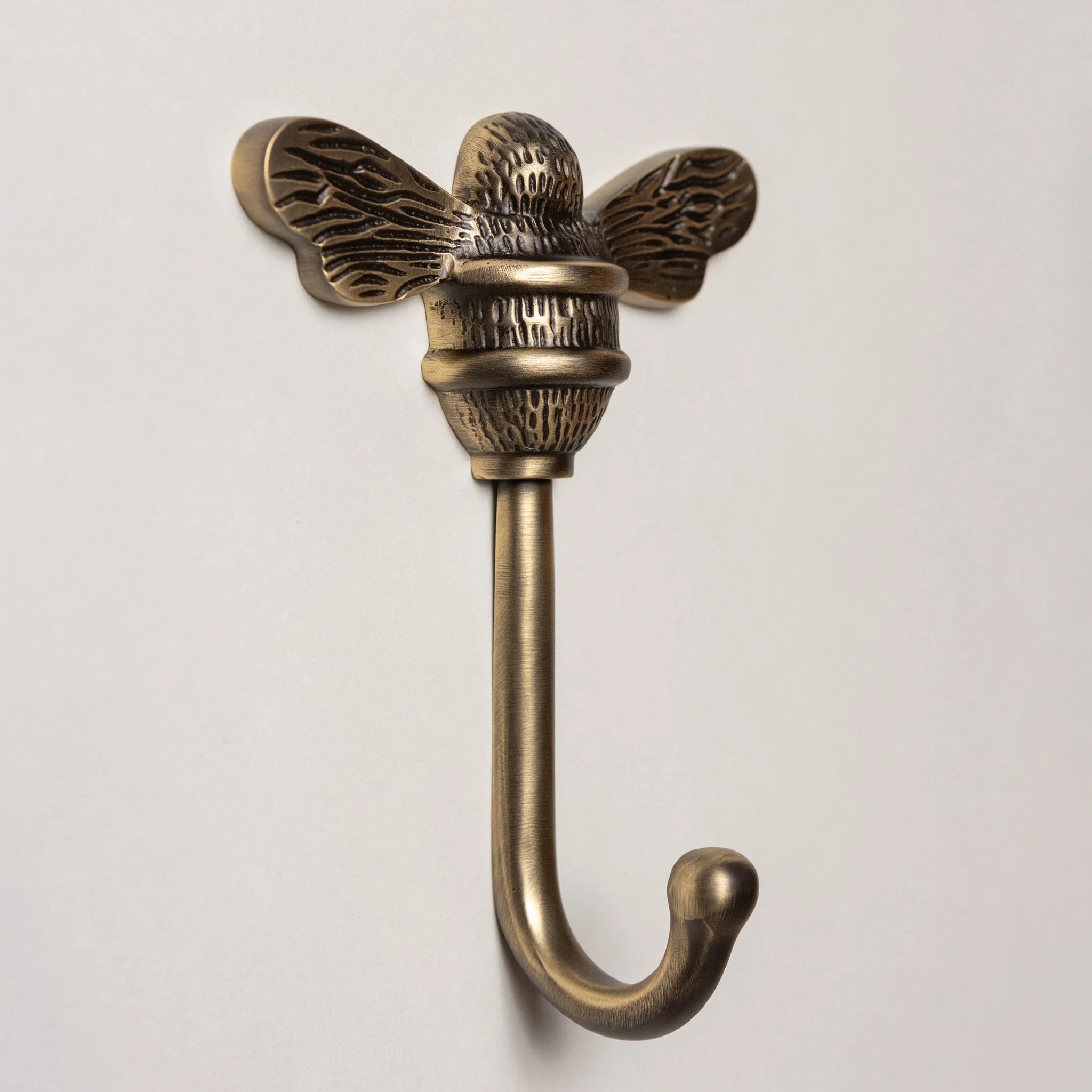 Solid Brass bee Coat Hook - Antique Brass Finish - Image 2