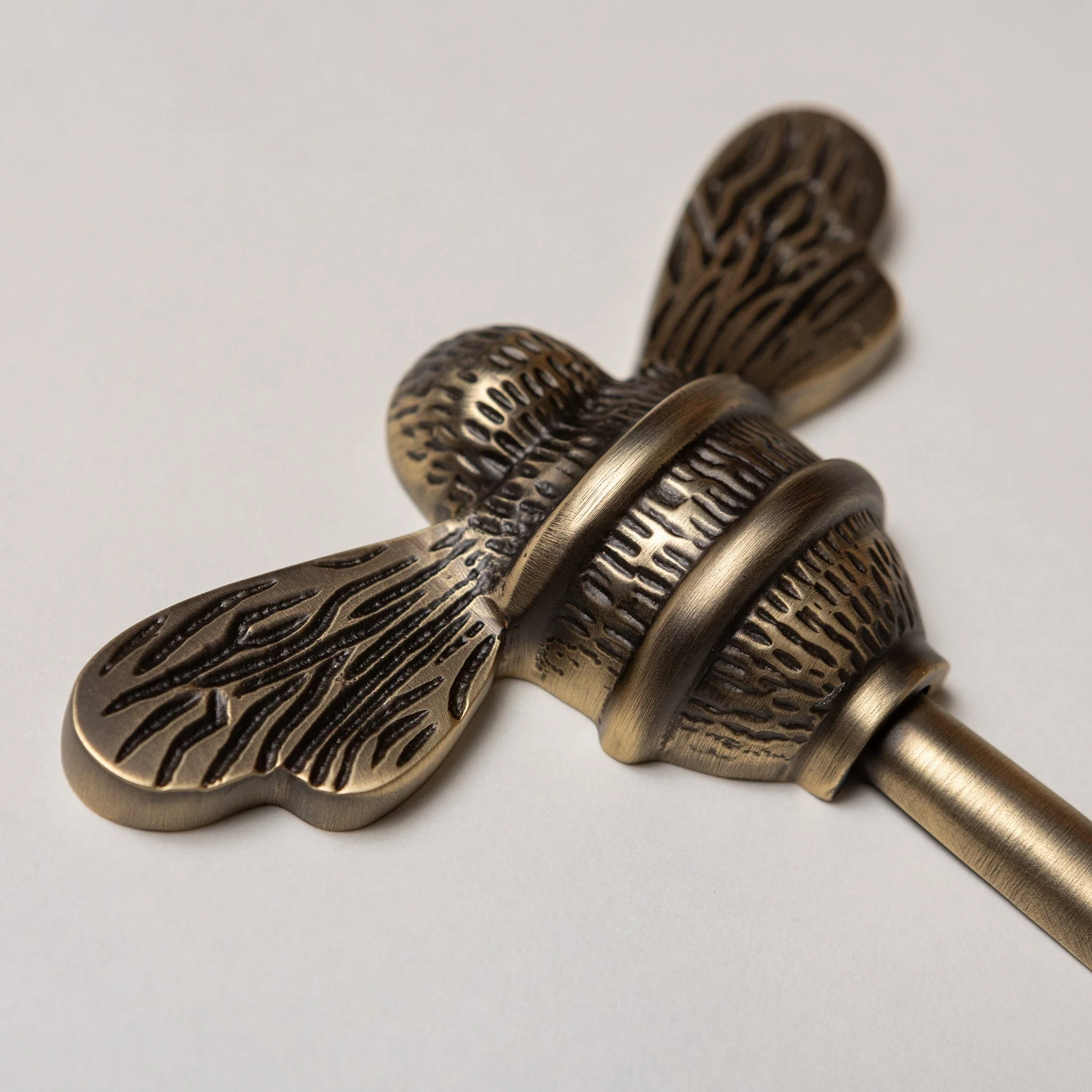 Solid Brass bee Coat Hook - Antique Brass Finish - Image 3