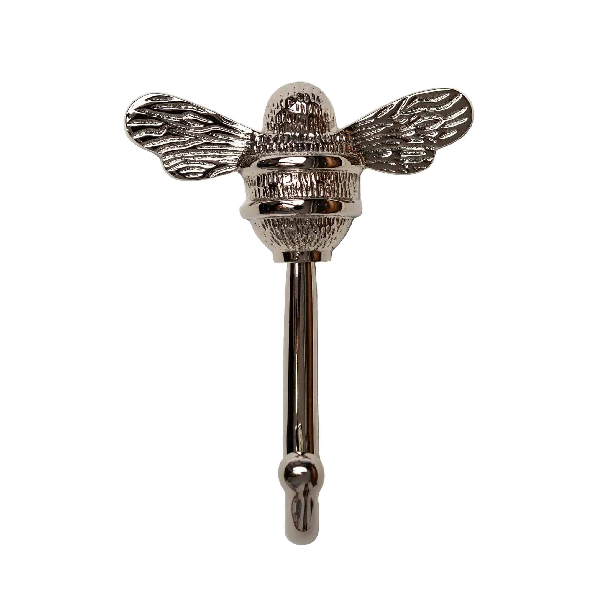 Solid Brass bee Coat Hook - Nickel Finish