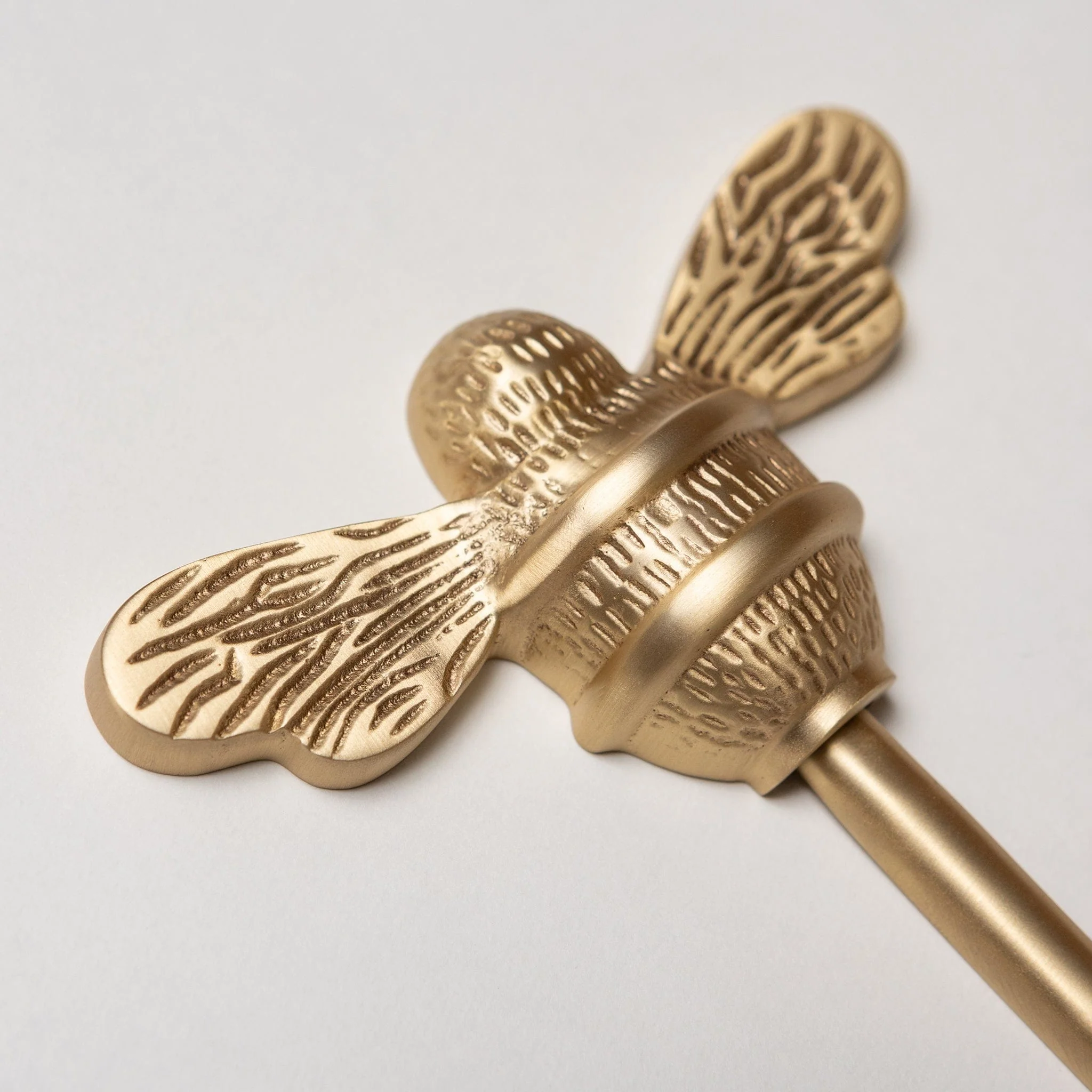 Solid Brass bee Coat Hook - Satin Brass Finish - Image 3