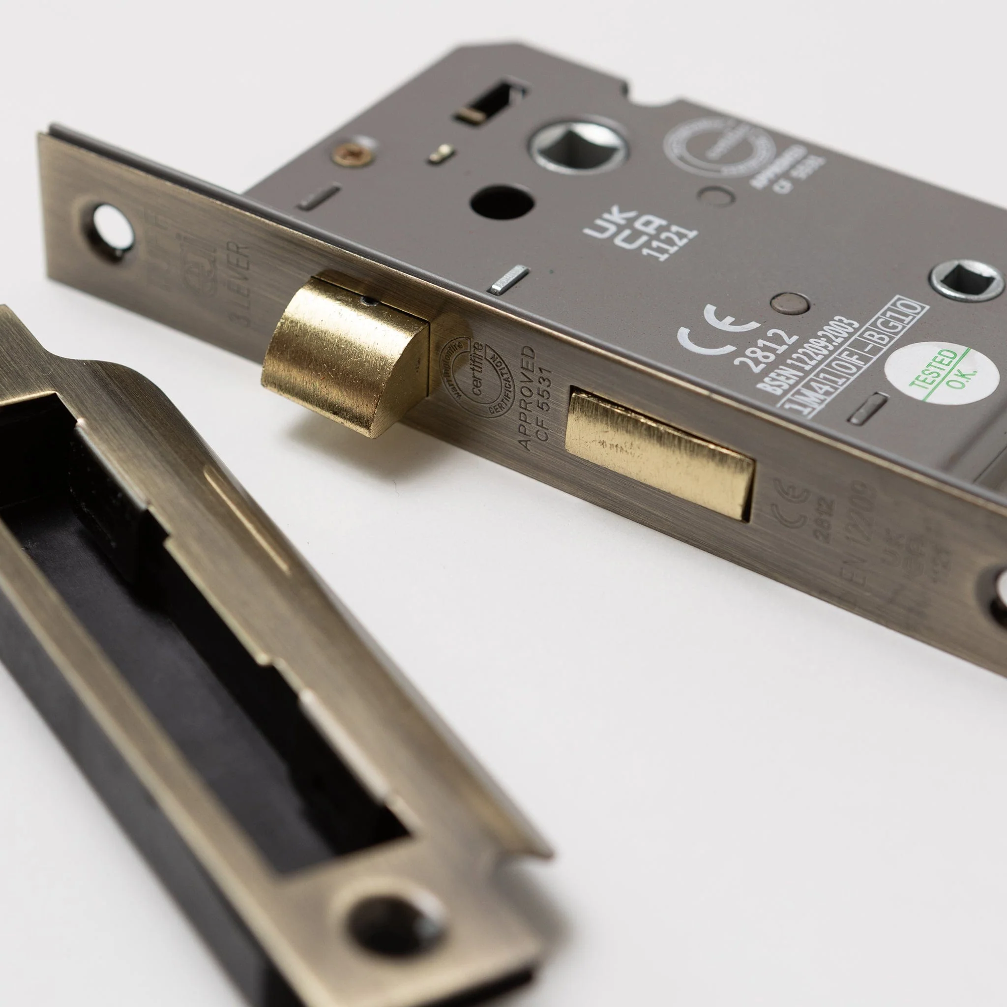Solid Brass Door Knobs - Beehive Antique Brass (Pair) | Thumbturns & Latches - Image 13