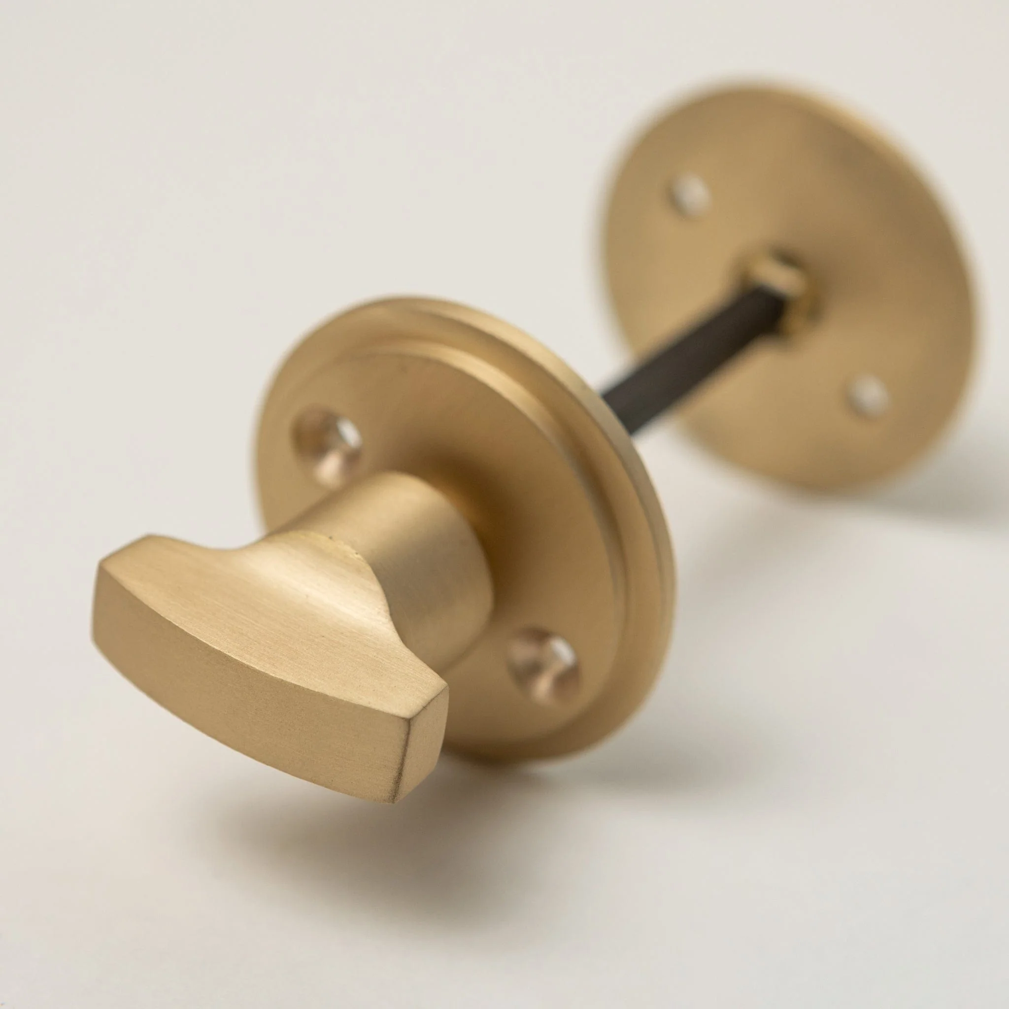 Solid Brass Door Knobs - Beehive Satin Brass (Pair) | Thumbturns & Latches - Image 10