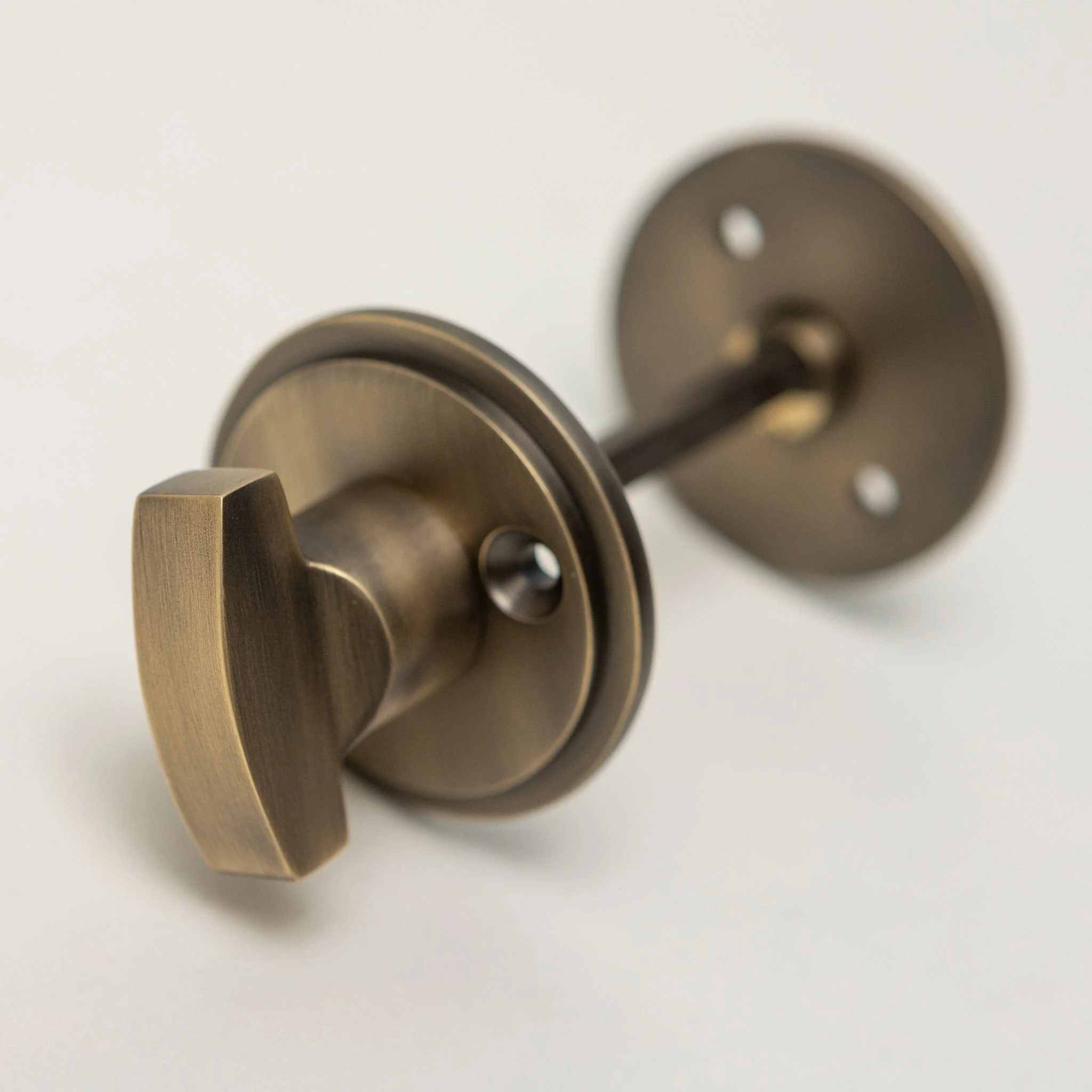 Solid Brass Door Knobs - Hammered Antique Brass (Pair) | Thumbturns & Latches - Image 10