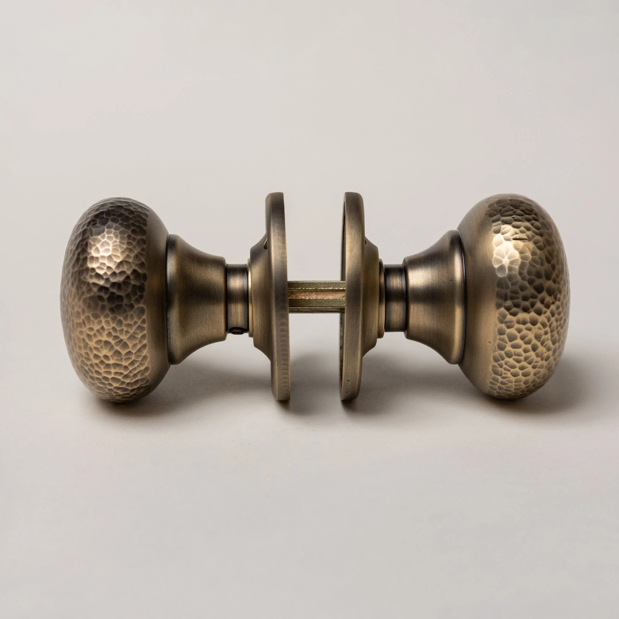 Solid Brass Door Knobs - Hammered Antique Brass (Pair) | Thumbturns & Latches - Image 3