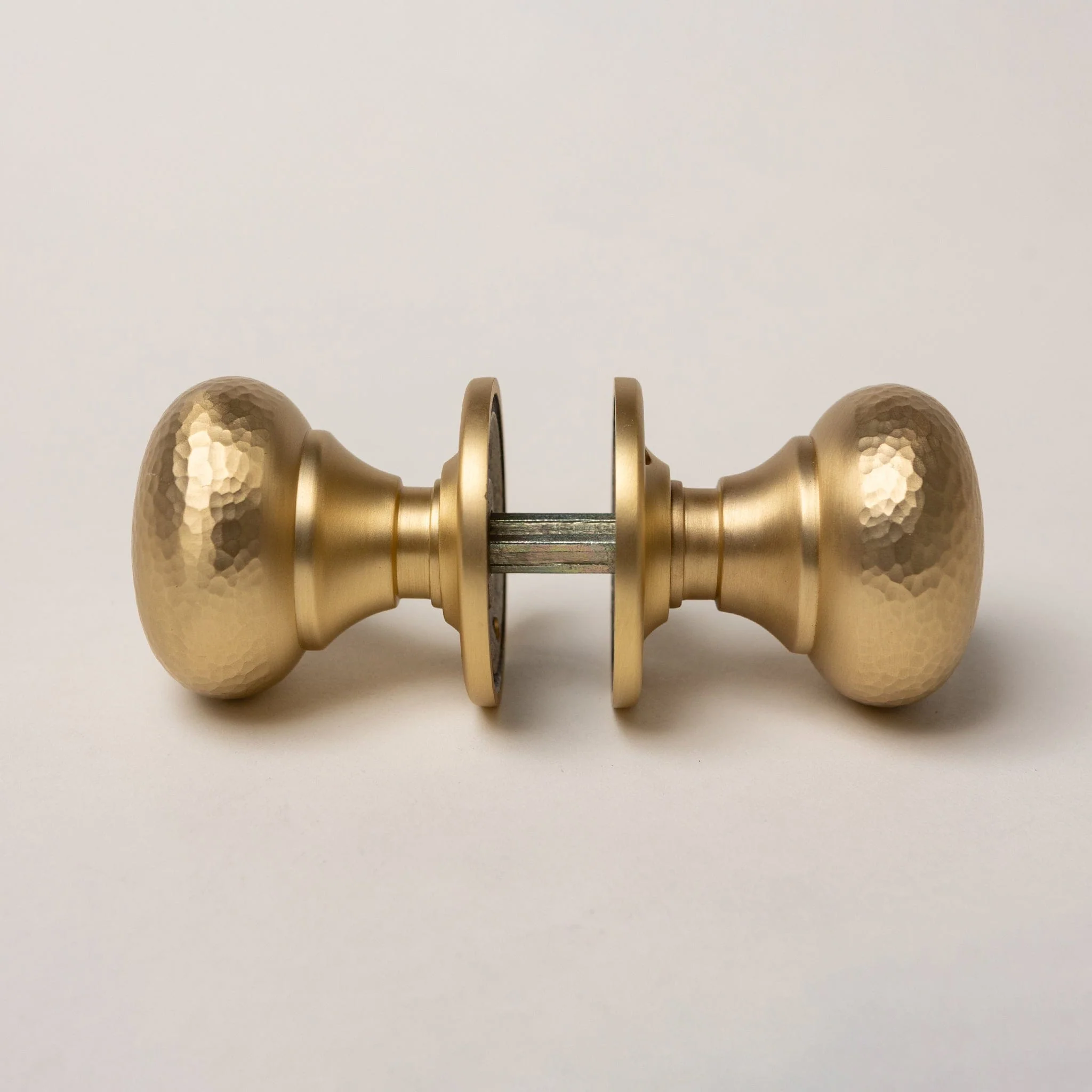 Solid Brass Door Knobs - Hammered Satin Brass (Pair) | Thumbturns & Latches - Image 4