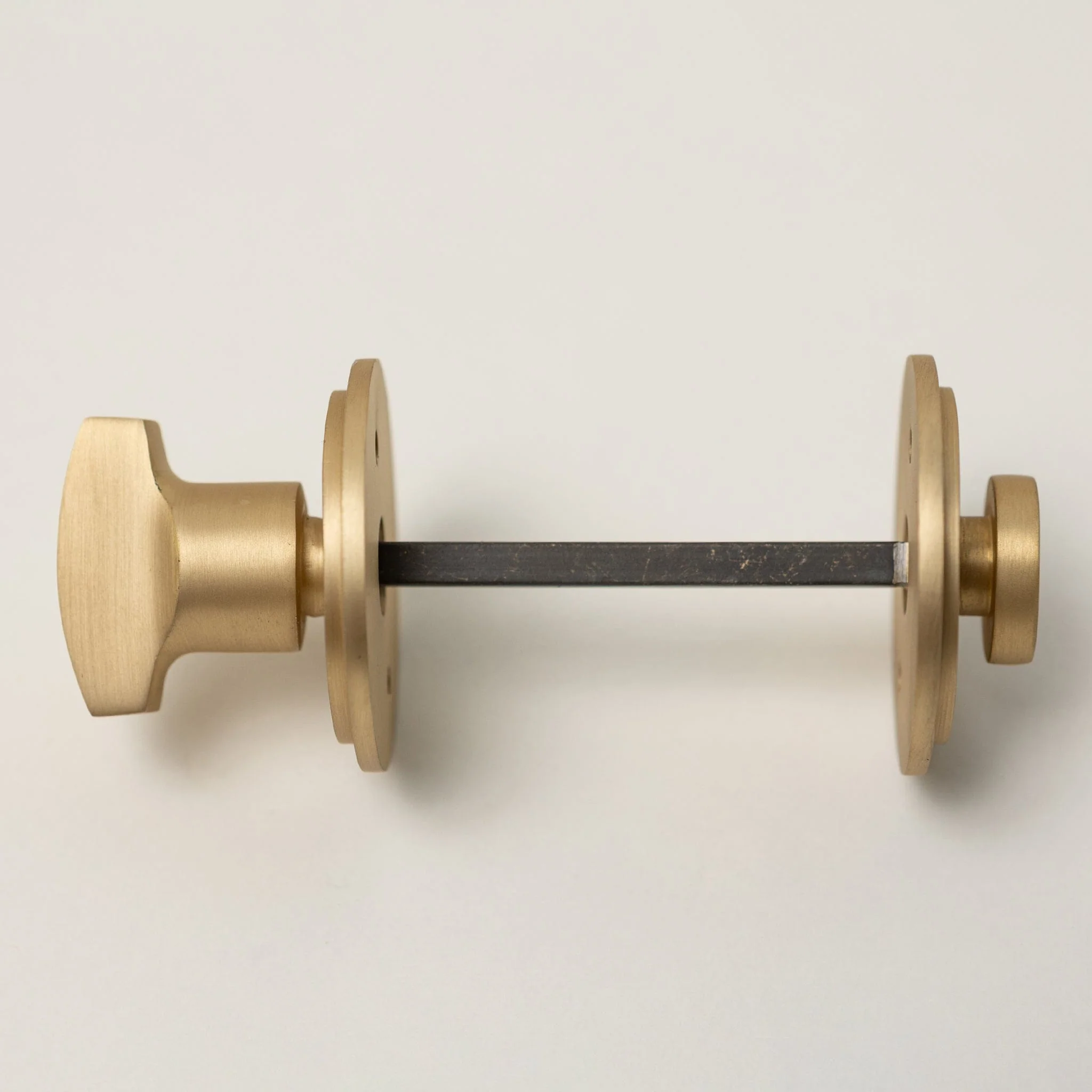 Solid Brass Door Knobs - Hammered Satin Brass (Pair) | Thumbturns & Latches - Image 9