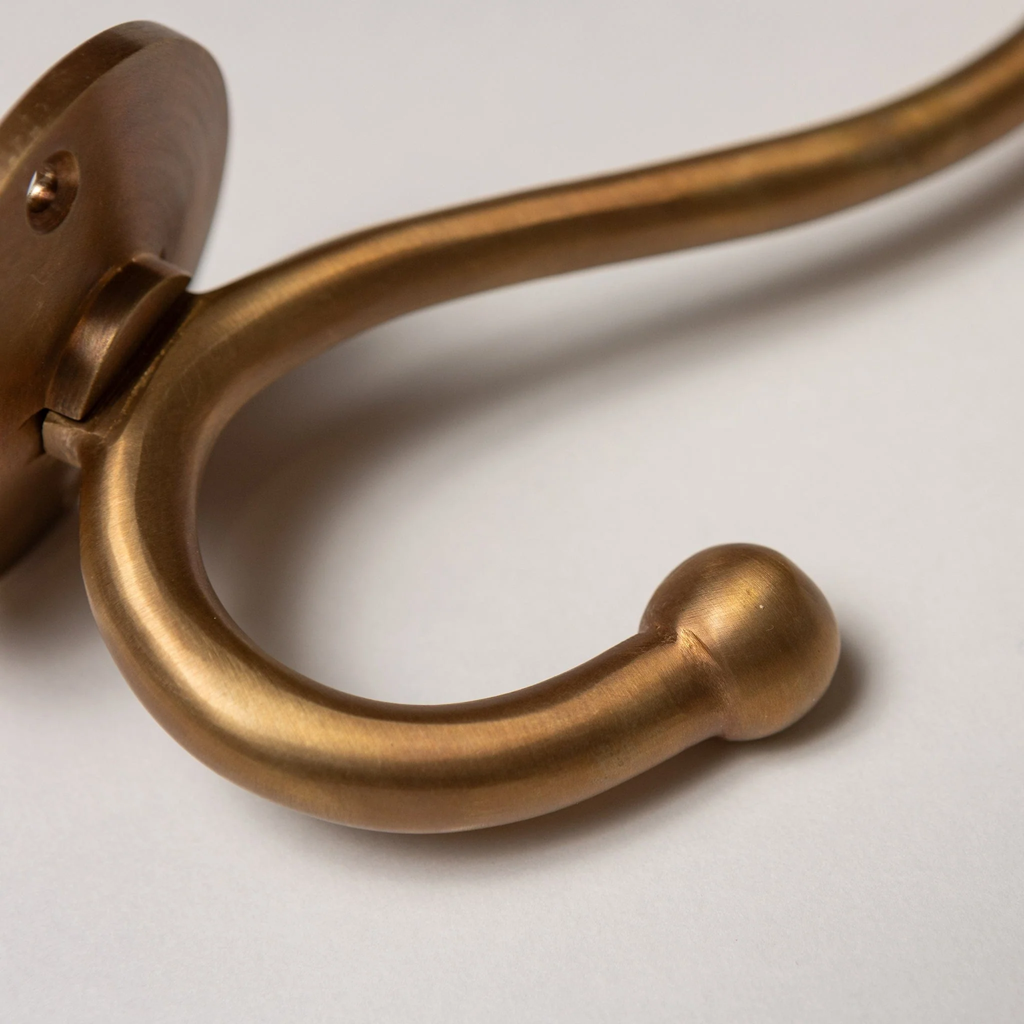 Solid Brass mushroom Coat Hook - Antique Brass Finish - Image 2