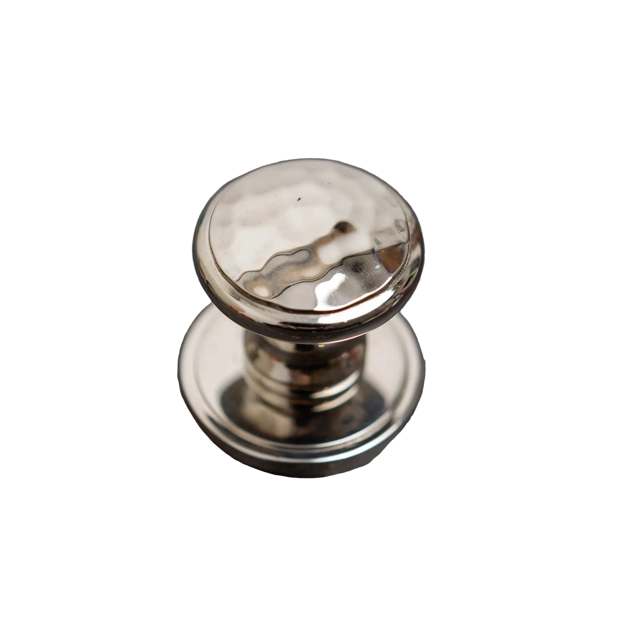 Solid Brass Nickel Hammered Cabinet Pull Handles & Knobs - Polished Nickel Finish - Image 10