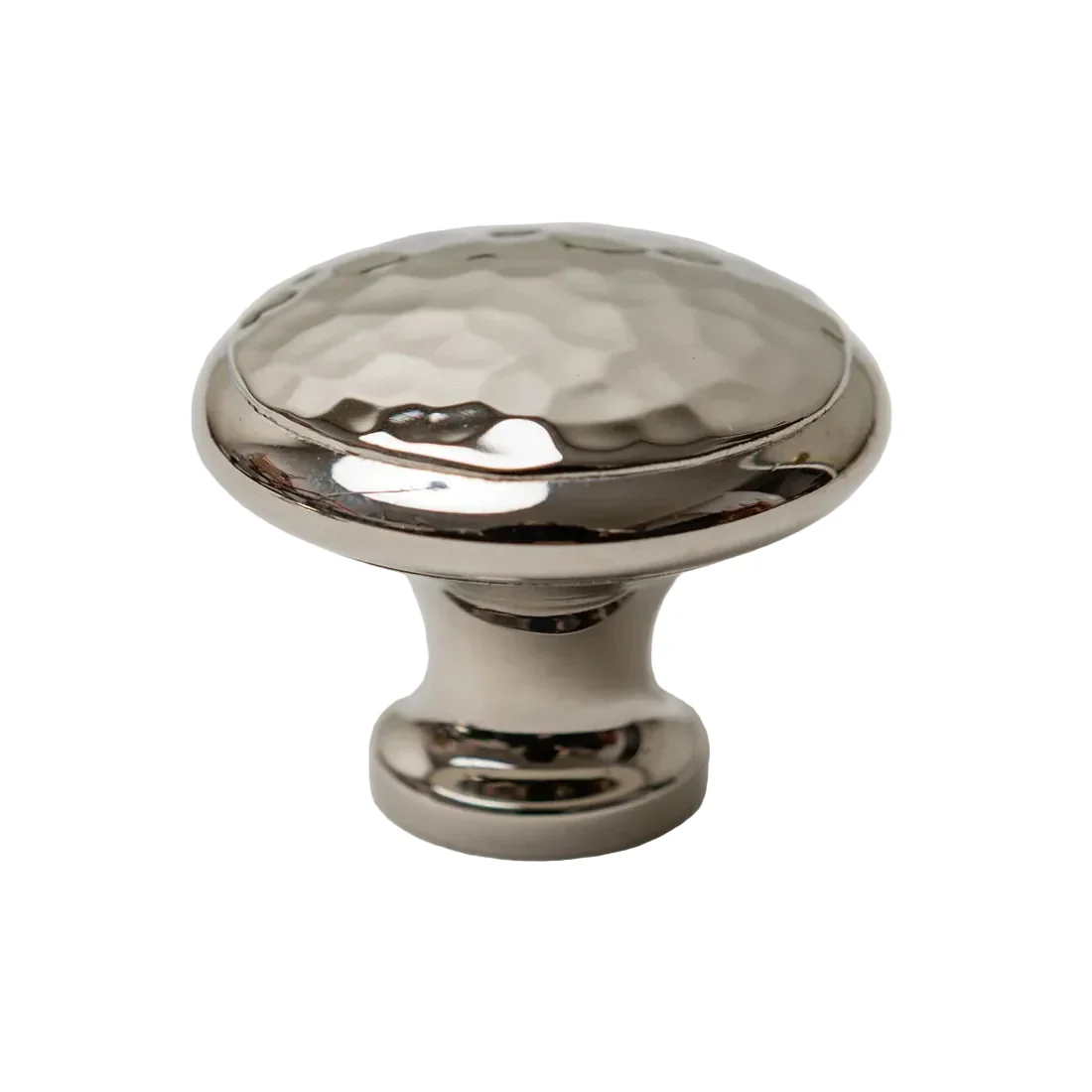 Solid Brass Nickel Hammered Cabinet Pull Handles & Knobs - Polished Nickel Finish - Image 4
