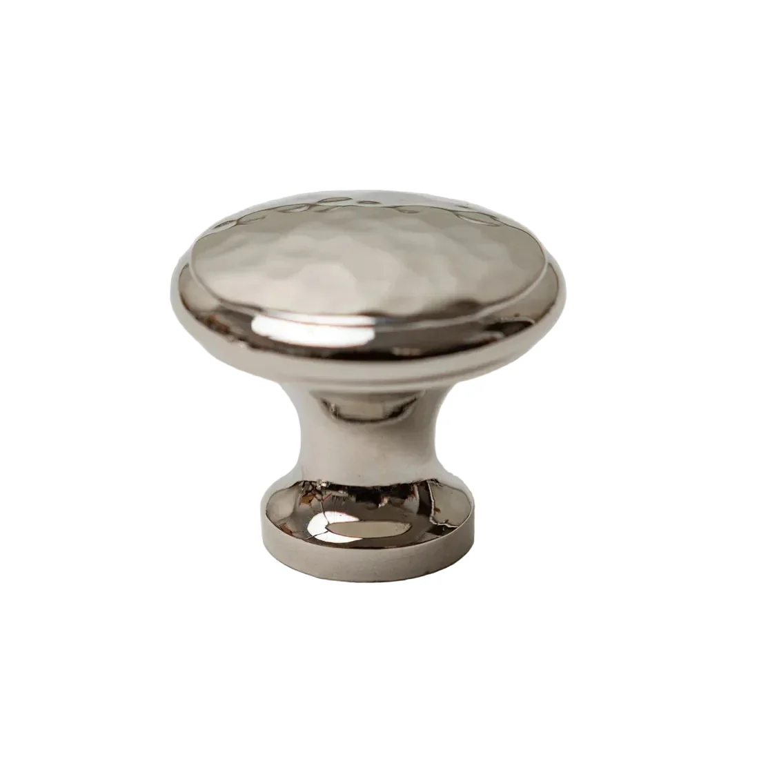 Solid Brass Nickel Hammered Cabinet Pull Handles & Knobs - Polished Nickel Finish - Image 5