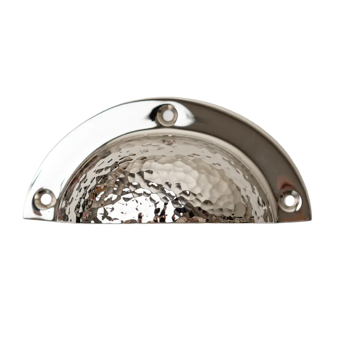 Solid Brass Nickel Hammered Cabinet Pull Handles & Knobs - Polished Nickel Finish - Image 7