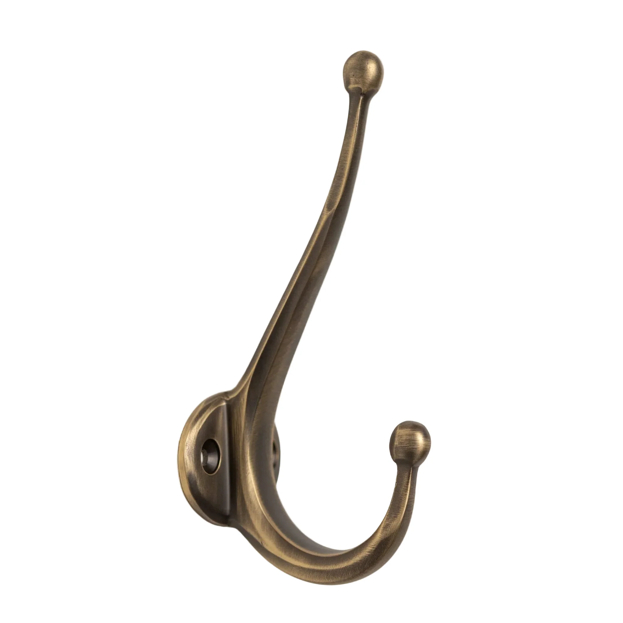 Solid Brass oval Coat Hook - Antique Brass Finish
