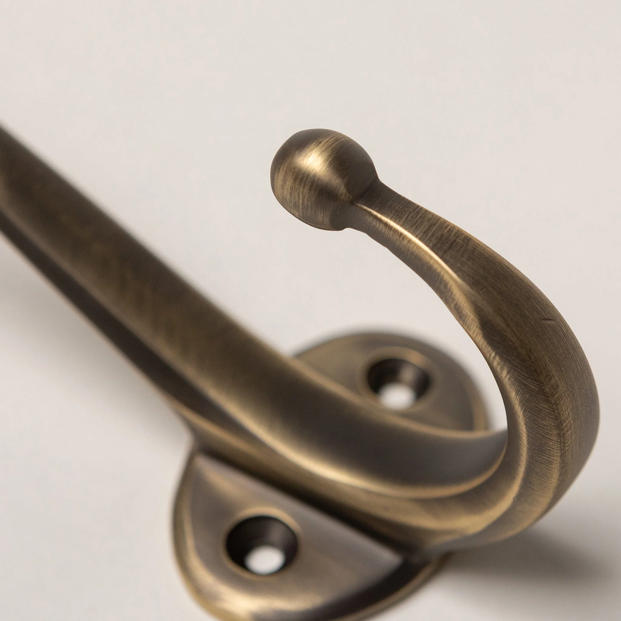 Solid Brass oval Coat Hook - Antique Brass Finish - Image 3