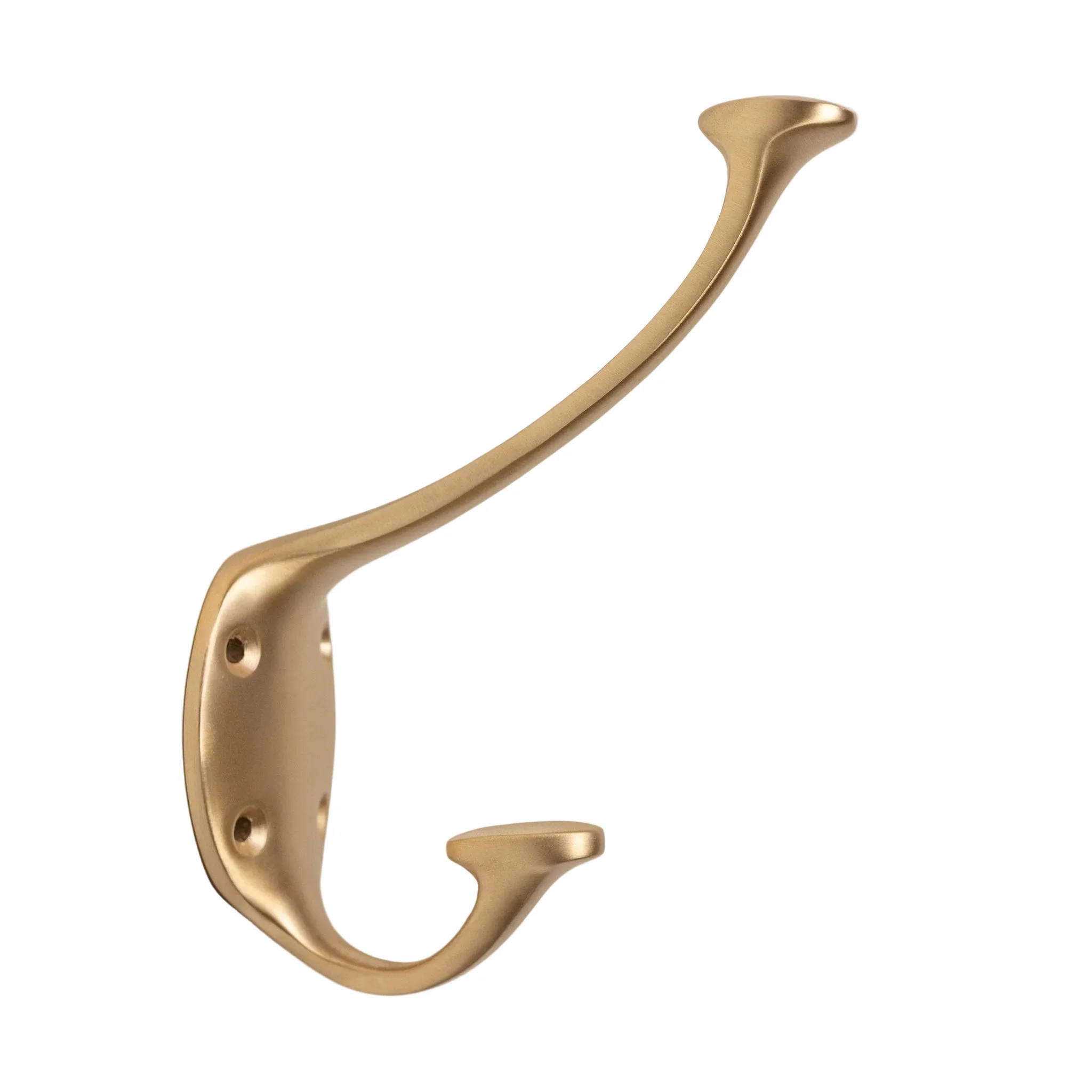 Solid Brass signature Coat Hook - Satin Brass Finish
