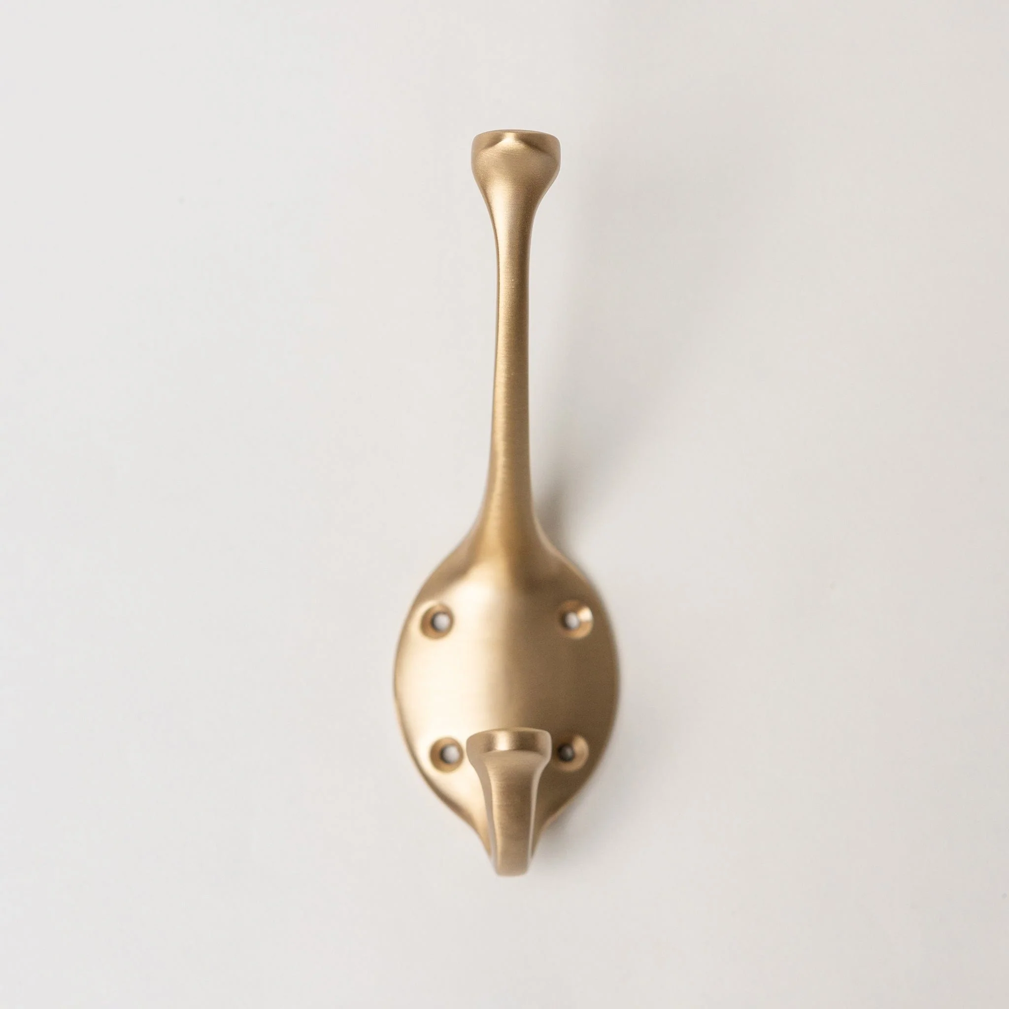 Solid Brass signature Coat Hook - Satin Brass Finish - Image 2