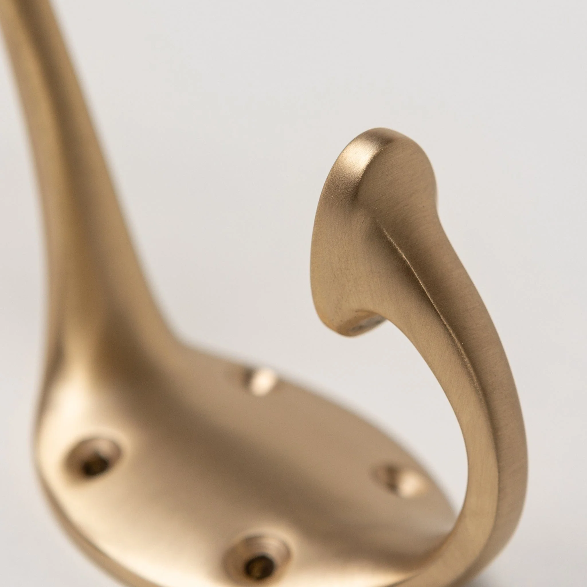 Solid Brass signature Coat Hook - Satin Brass Finish - Image 3