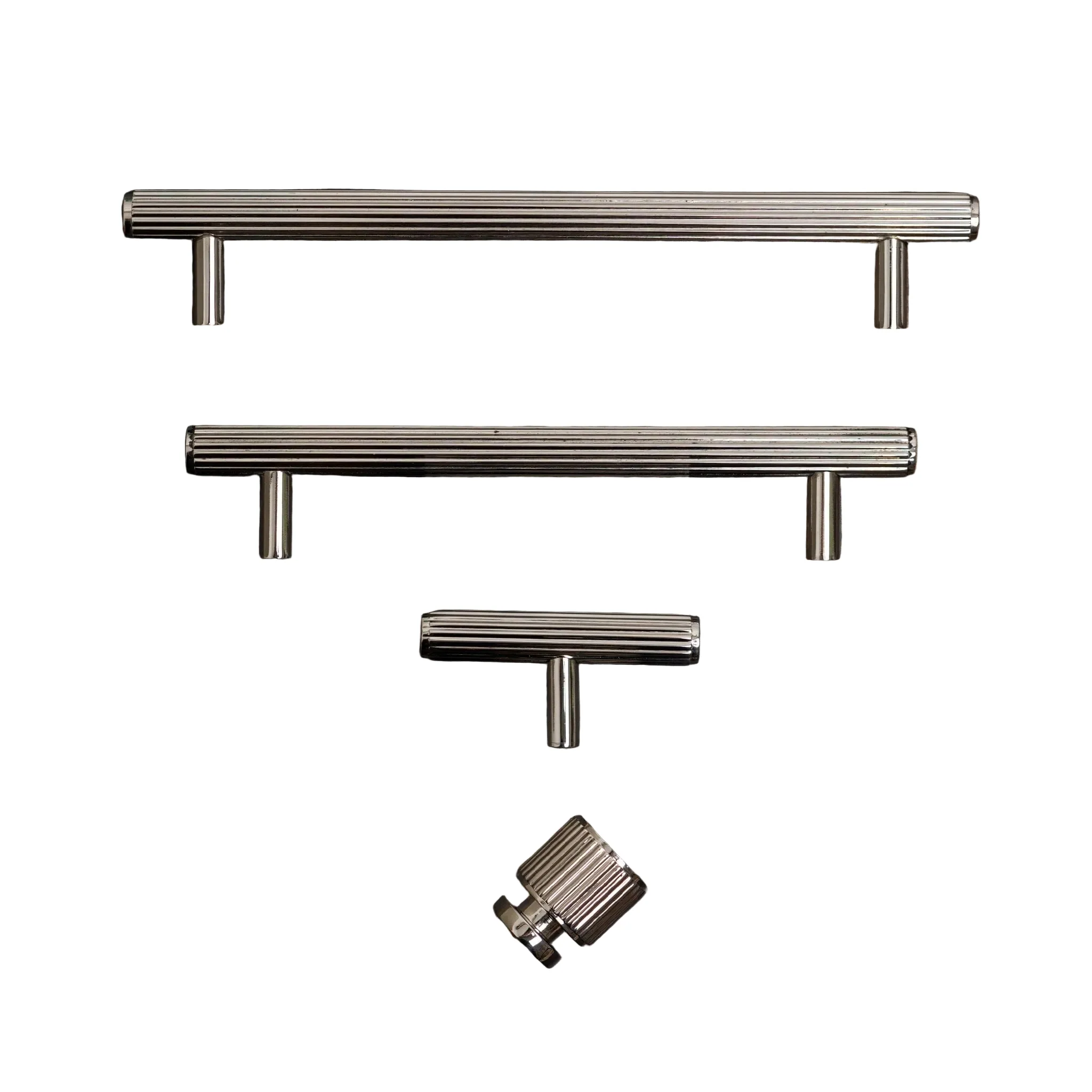 Brass Bee Knurled Cabinet-Handle Backplate — 160mm Polished Nickel (Spare/Accessory)