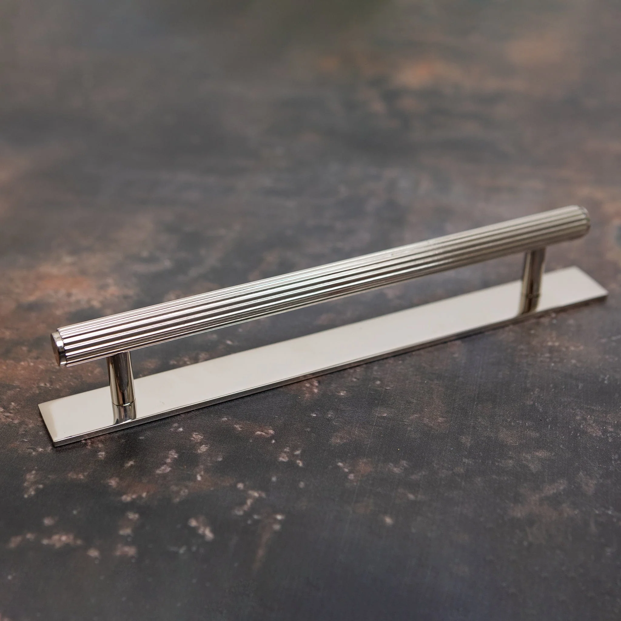 Brass Bee Knurled Cabinet-Handle Backplate — 160mm Polished Nickel (Spare/Accessory) - Image 12