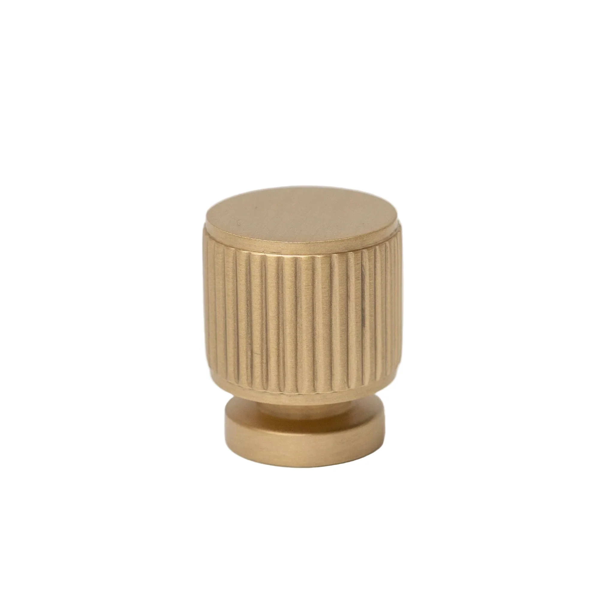 Solid Brass Straight Knurled Kitchen Pull Handles & Knobs - Satin Brass Finish - Image 13