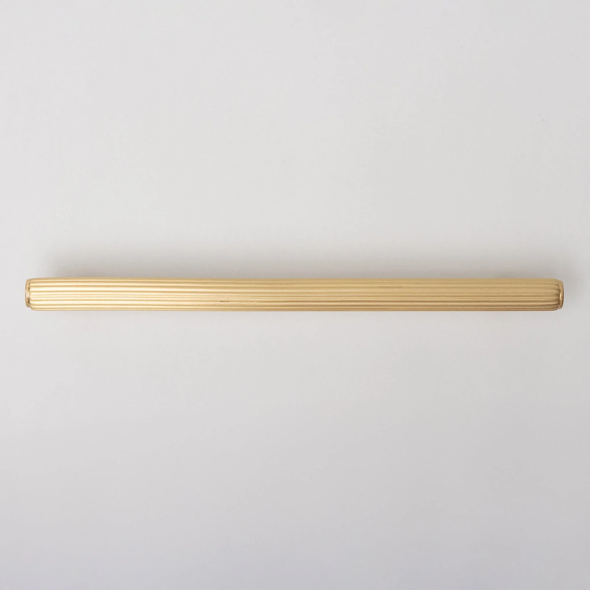 Solid Brass Straight Knurled Kitchen Pull Handles & Knobs - Satin Brass Finish - Image 5