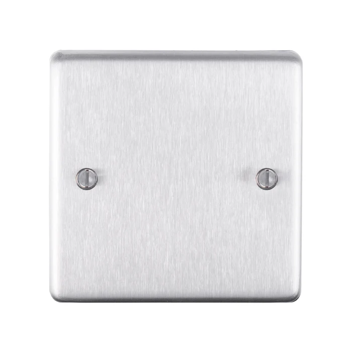 Stainless steel Single Blank Plate - Satin Stainless Steel - Image 2