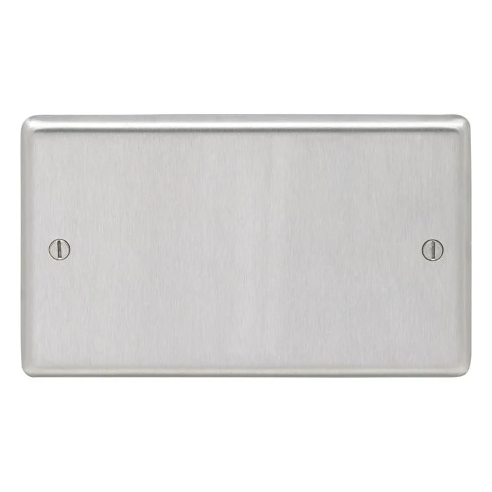Stainless steel Double Blank Plate - Satin Stainless Steel - Image 2