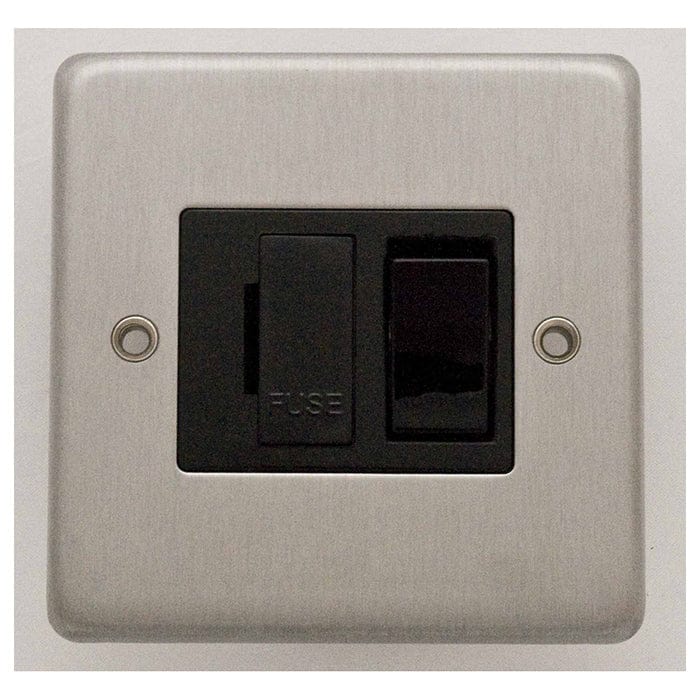 Stainless steel Switched Fuse Spur - Satin Stainless Steel