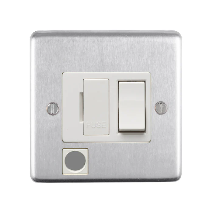 Stainless steel Switched Fuse Spur - Satin Stainless Steel - Image 2