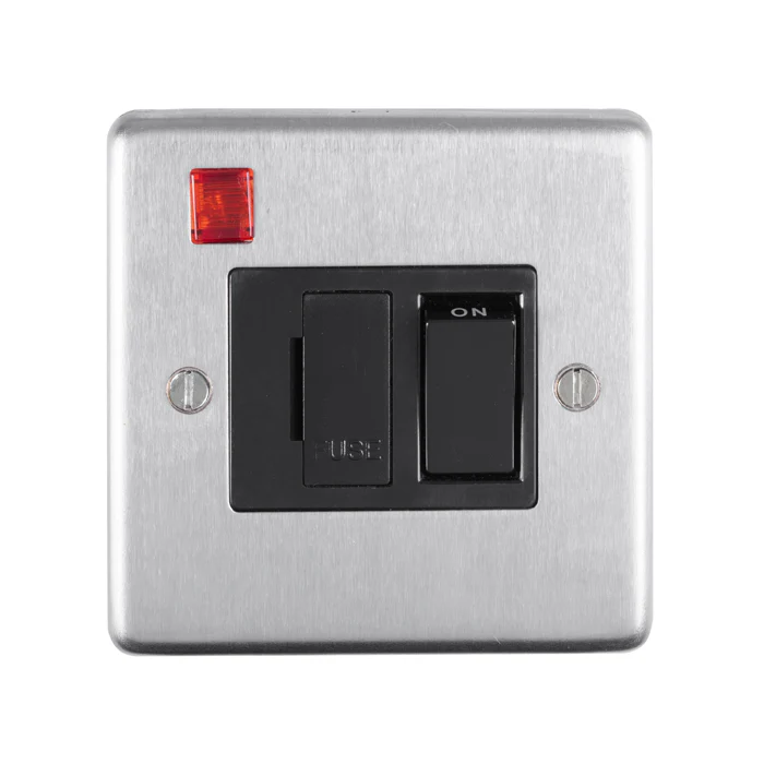 Stainless steel Switched Fuse Spur - Satin Stainless Steel - Image 2