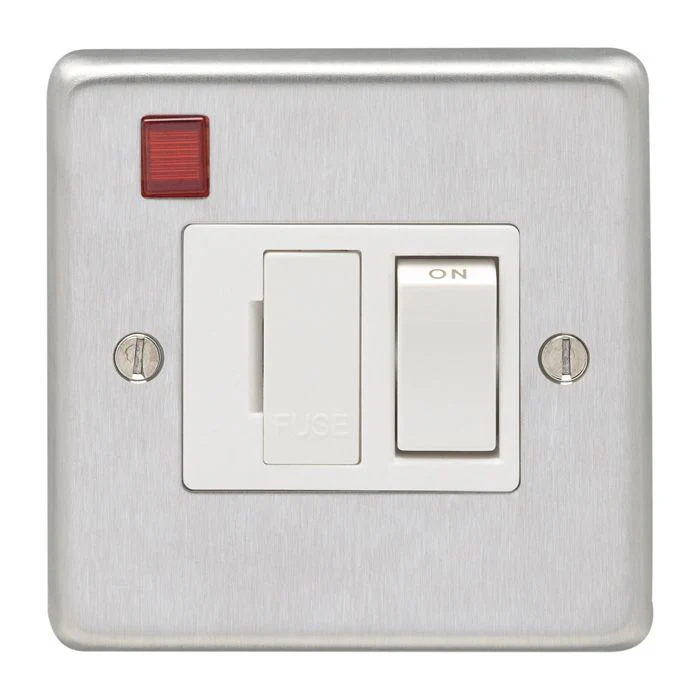 Stainless steel Switched Fuse Spur - Satin Stainless Steel - Image 2