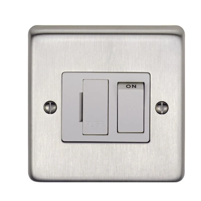 Stainless steel Switched Fuse Spur - Satin Stainless Steel - Image 2