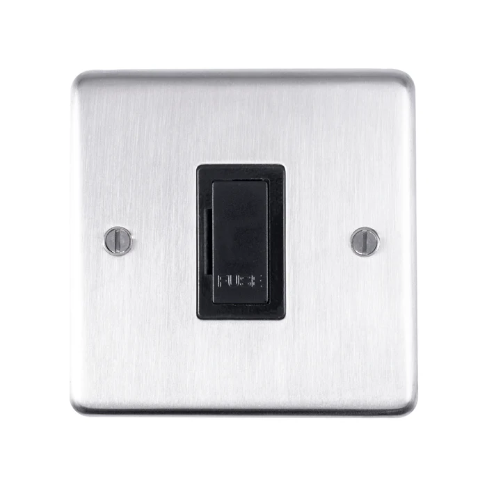 Stainless steel Unswitched Fuse Spur - Satin Stainless Steel - Image 2
