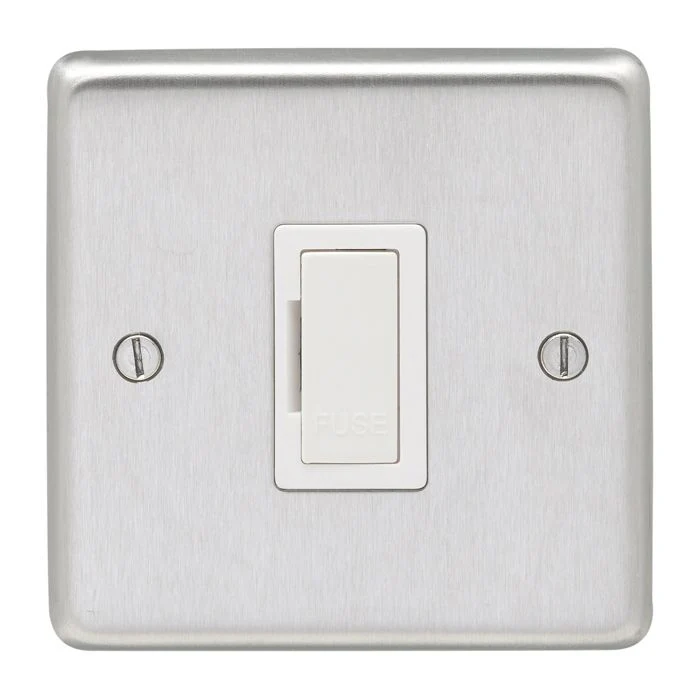 Stainless steel Unswitched Fuse Spur - Satin Stainless Steel - Image 2