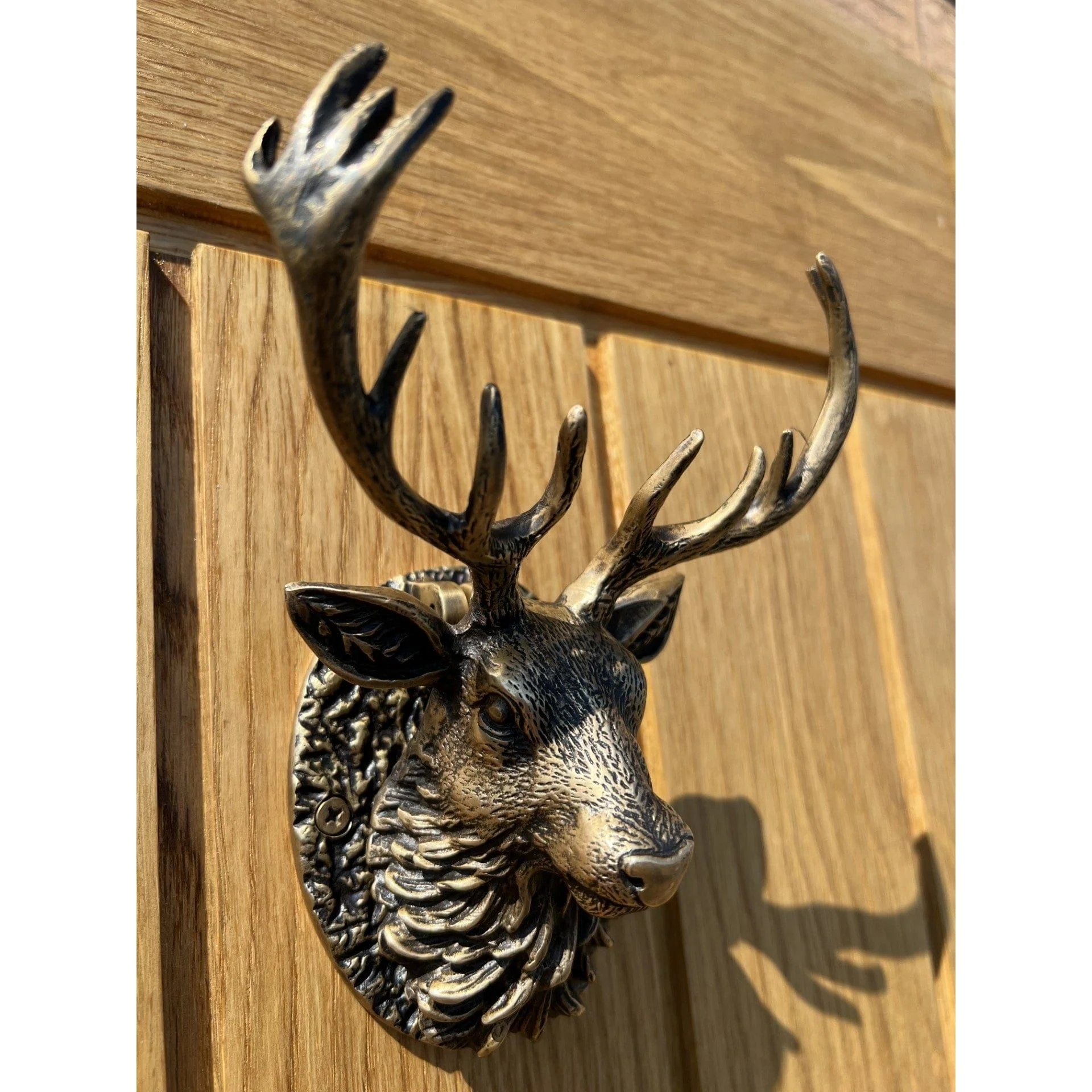 Stag Door Knocker - Heritage Finish - Image 3