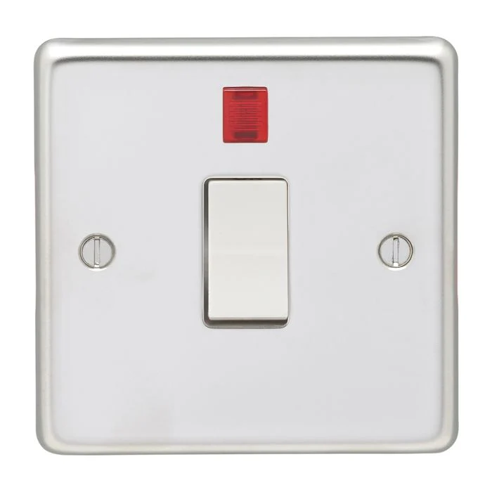 Stainless steel 20Amp Switch With Neon Indicator - Polished Stainless Steel - Image 2