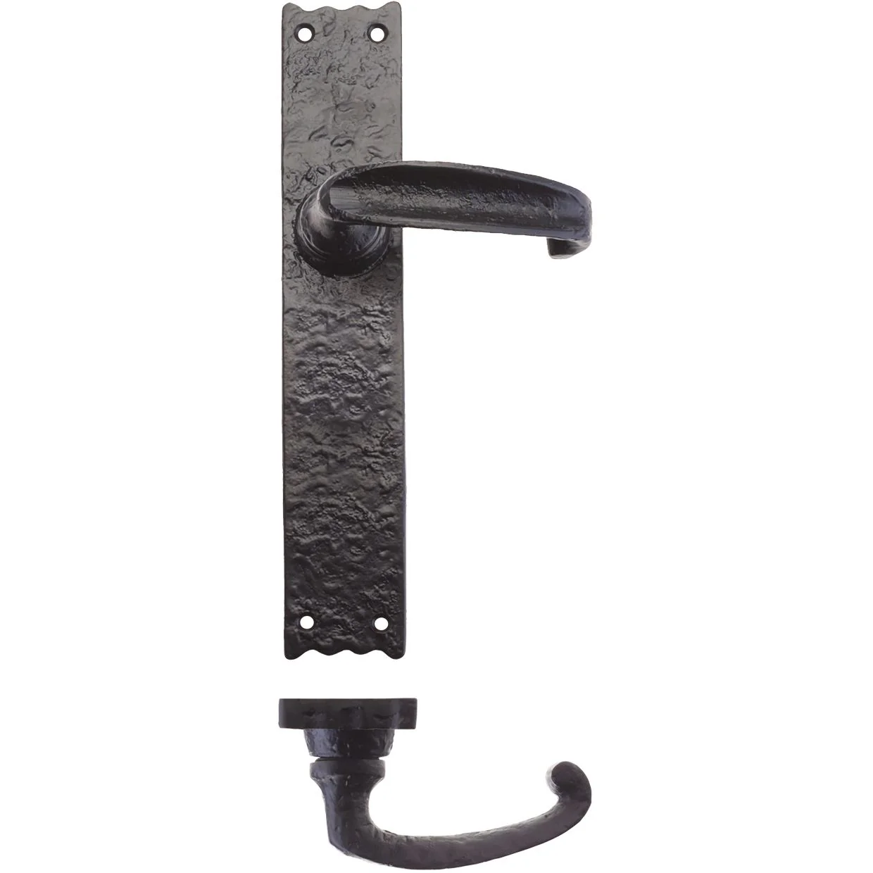 Traditional Lever on Latch Long Backplate - 10" - Image 2