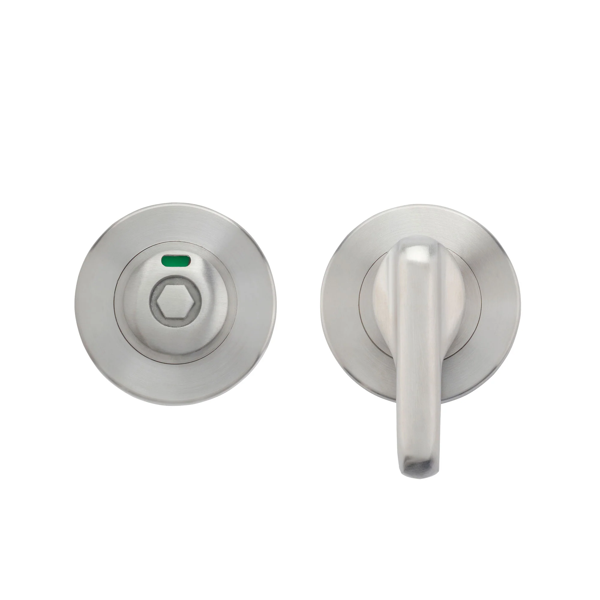 Accessible Turn and HEX Release with Indicator on 52mm rose- Screw On Cover - 5mm spindle - Grade 304 - Image 2