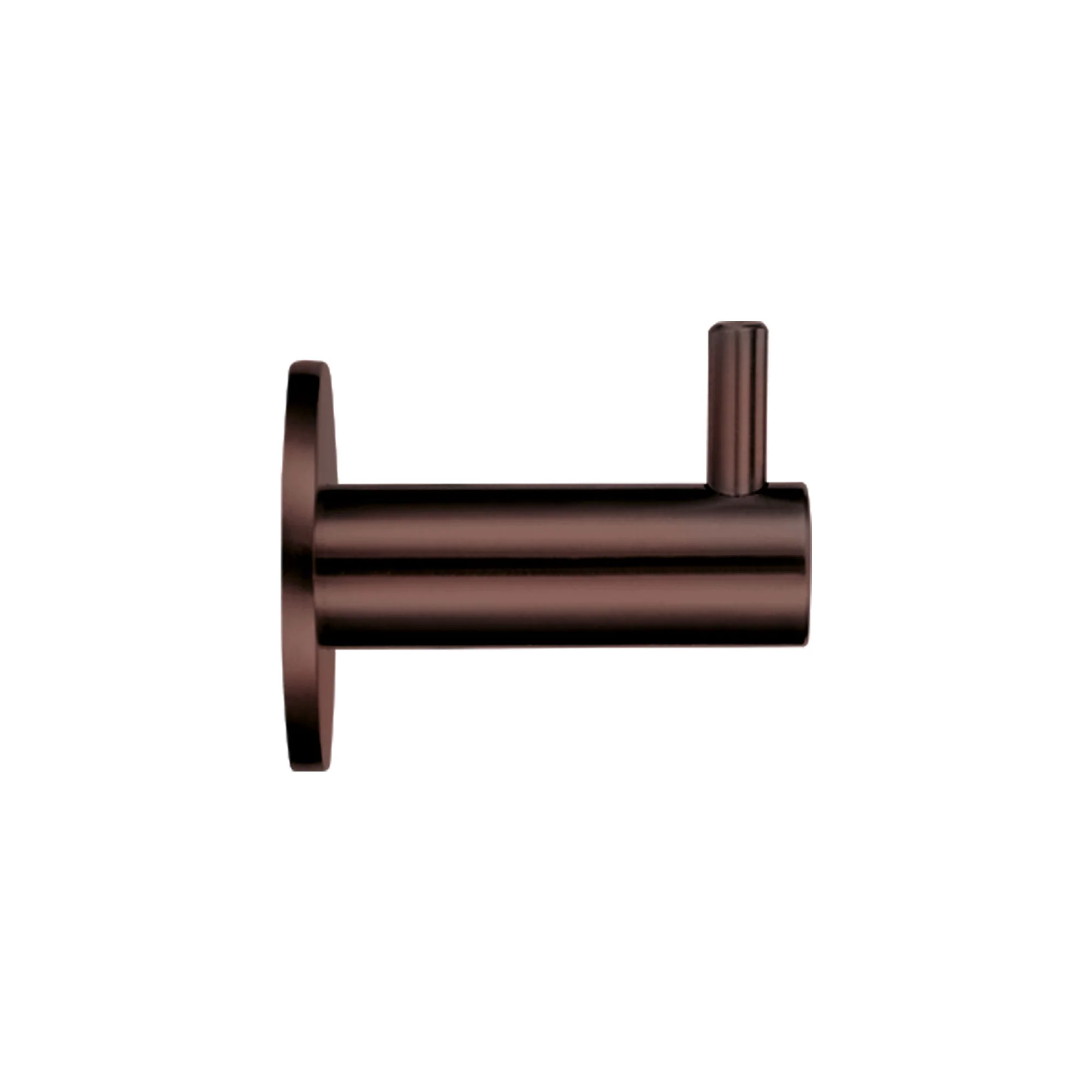 Zoo Hardware Wall-Mounted Hook on Rose — PVD Etna Bronze